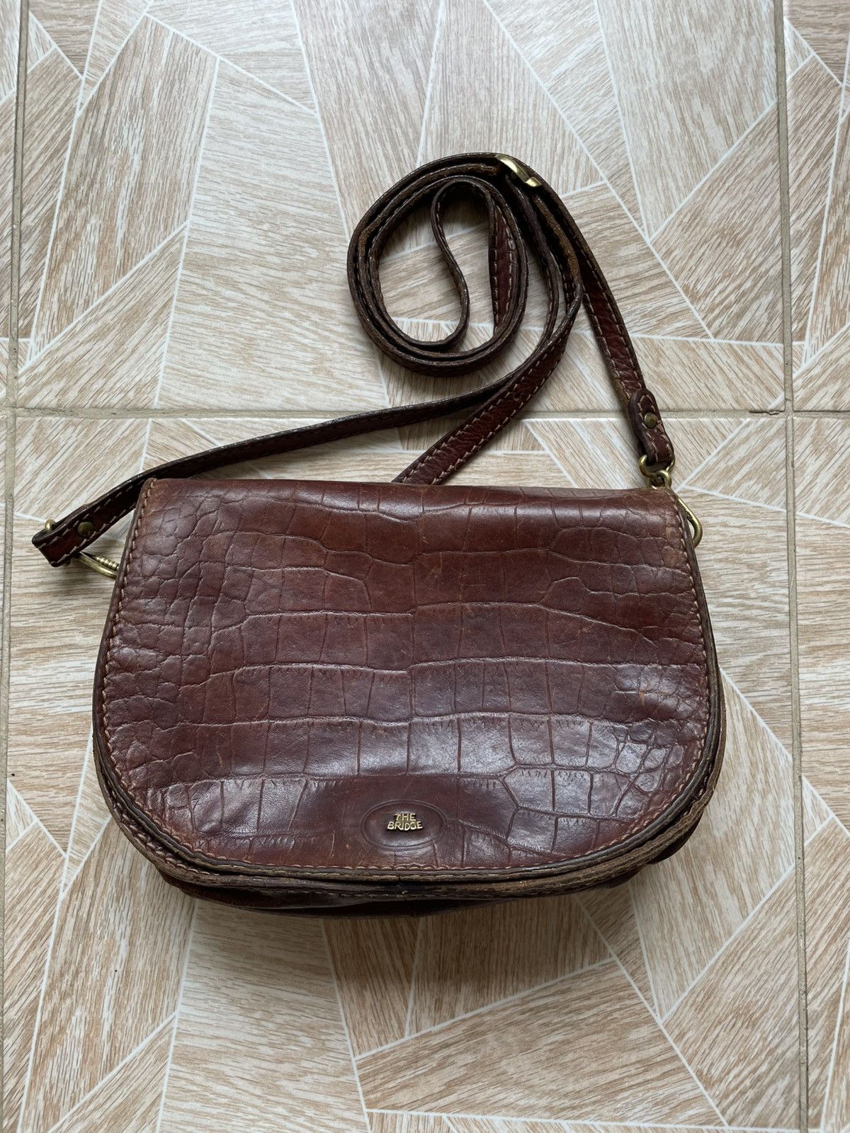 Vintage Archive Vintage Italy The Bridge Brown Leather Shoulder Bag Size ONE SIZE - 1 Thumbnail
