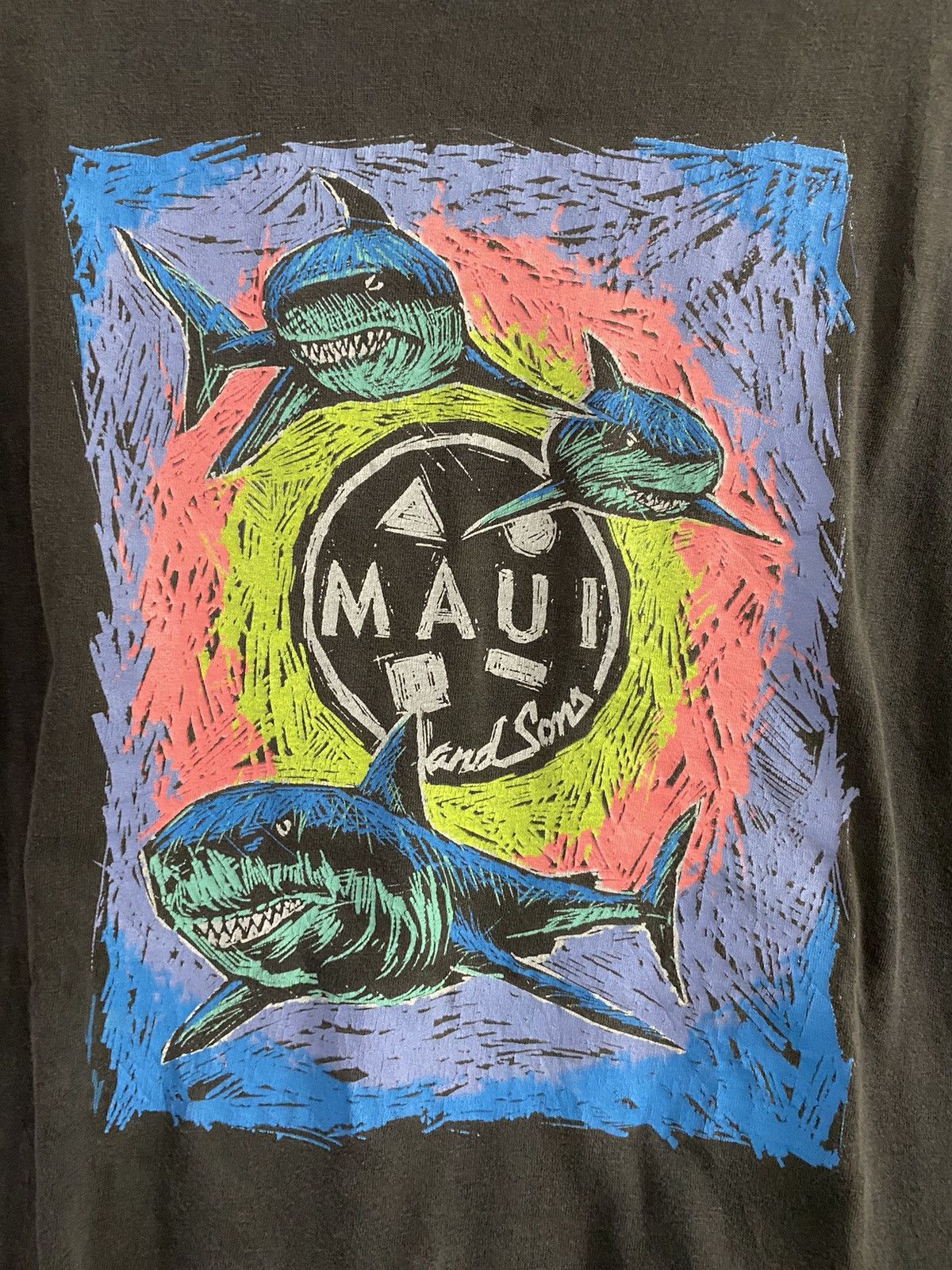 Maui and Sons × Vintage Maui and sons 90s short sleeve oneita tag Size US L / EU 52-54 / 3 - 3 Thumbnail
