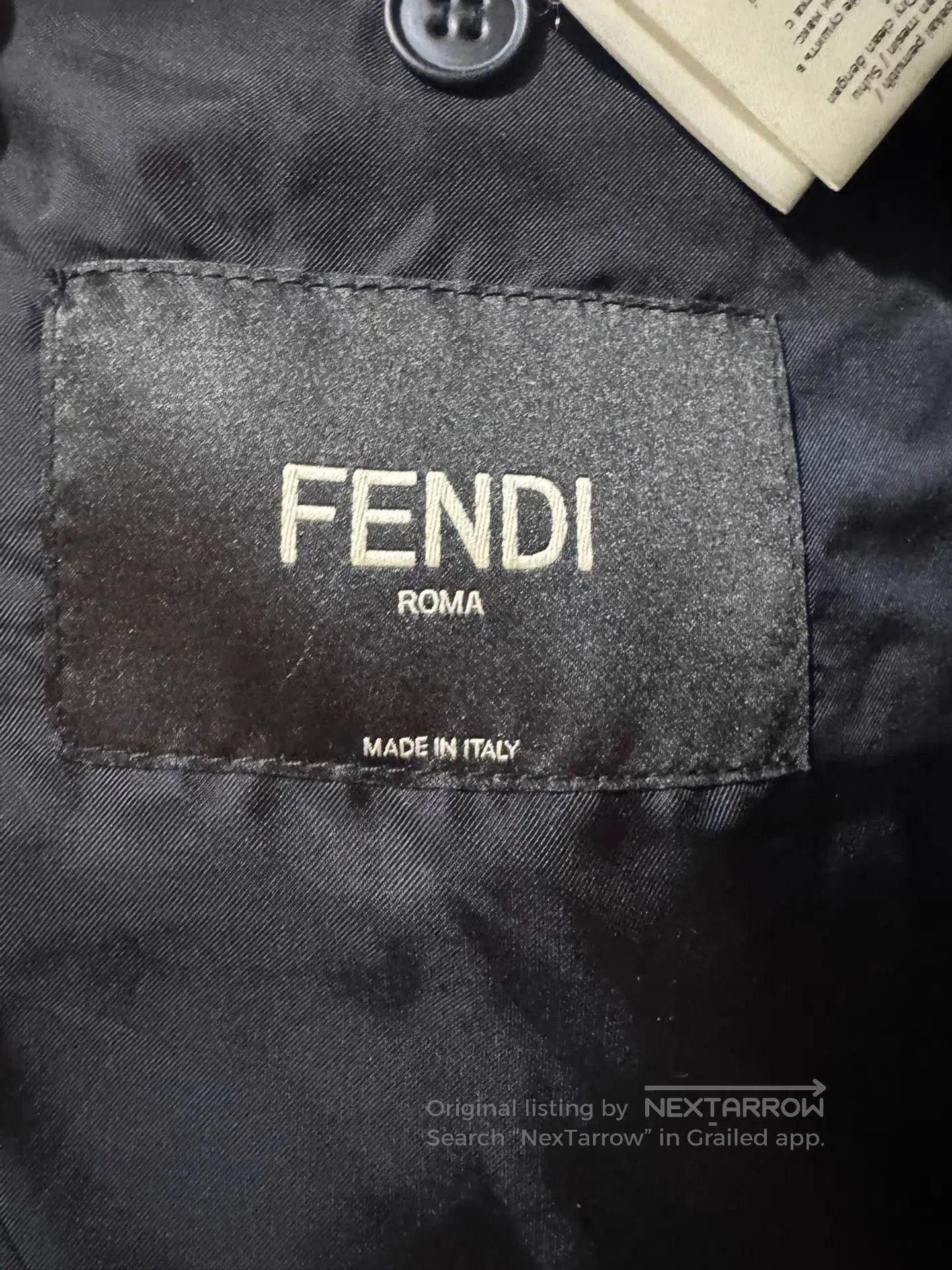 Fendi Black Bomber Jacket with Striped Trim. Size US M / EU 48-50 / 2 - 4 Thumbnail