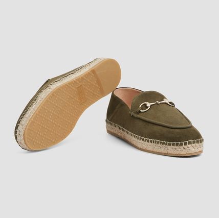 Gucci oc11z0226 Women's Espadrilles With Horsebit in Dark Green Size US 7.5 / IT 37.5 - 5 Thumbnail