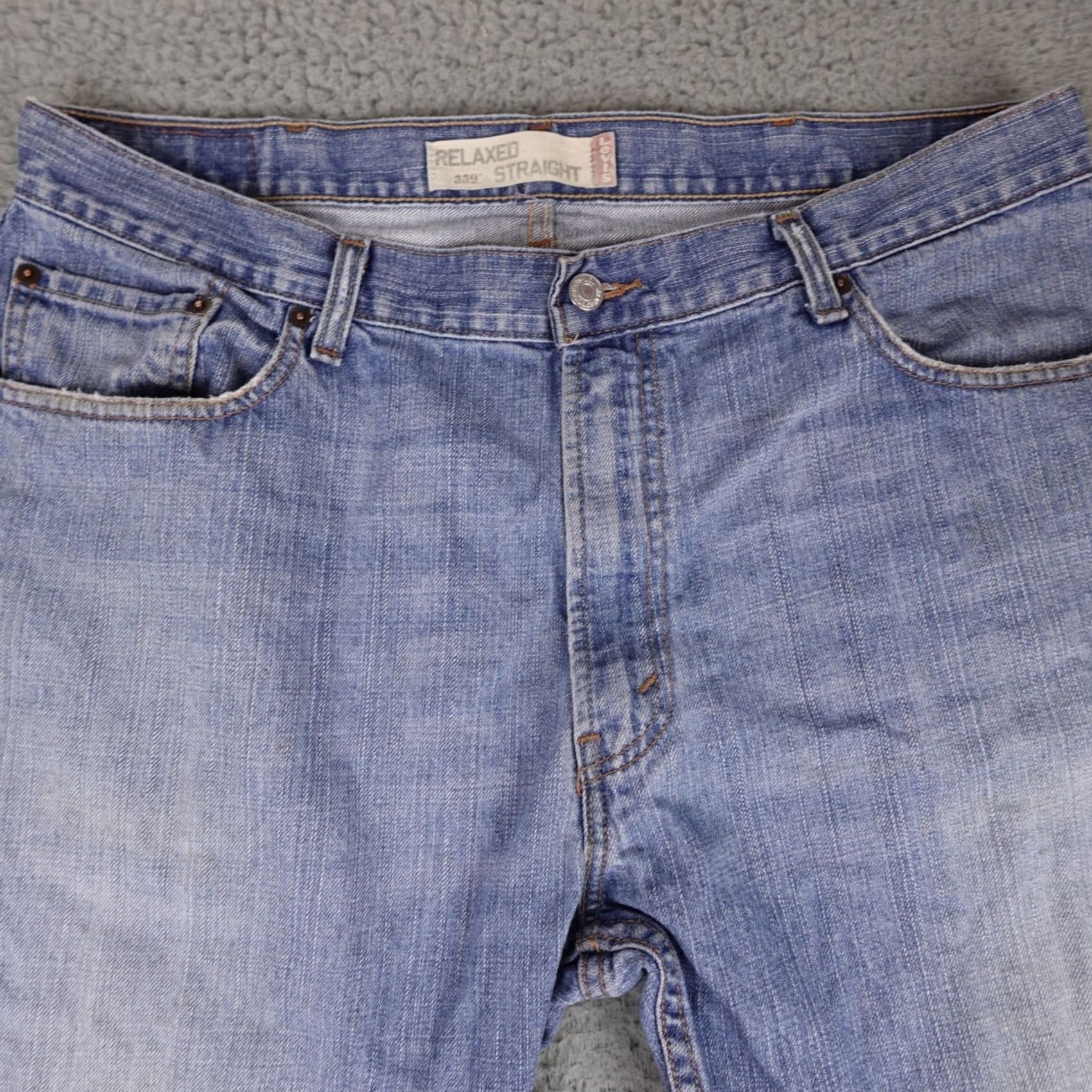 Levi's Levi's 559 Jeans Mens 38x32 Blue Denim Light Wash Relaxed Straight Loose Baggy Size US 38 / EU 54 - 7 Thumbnail