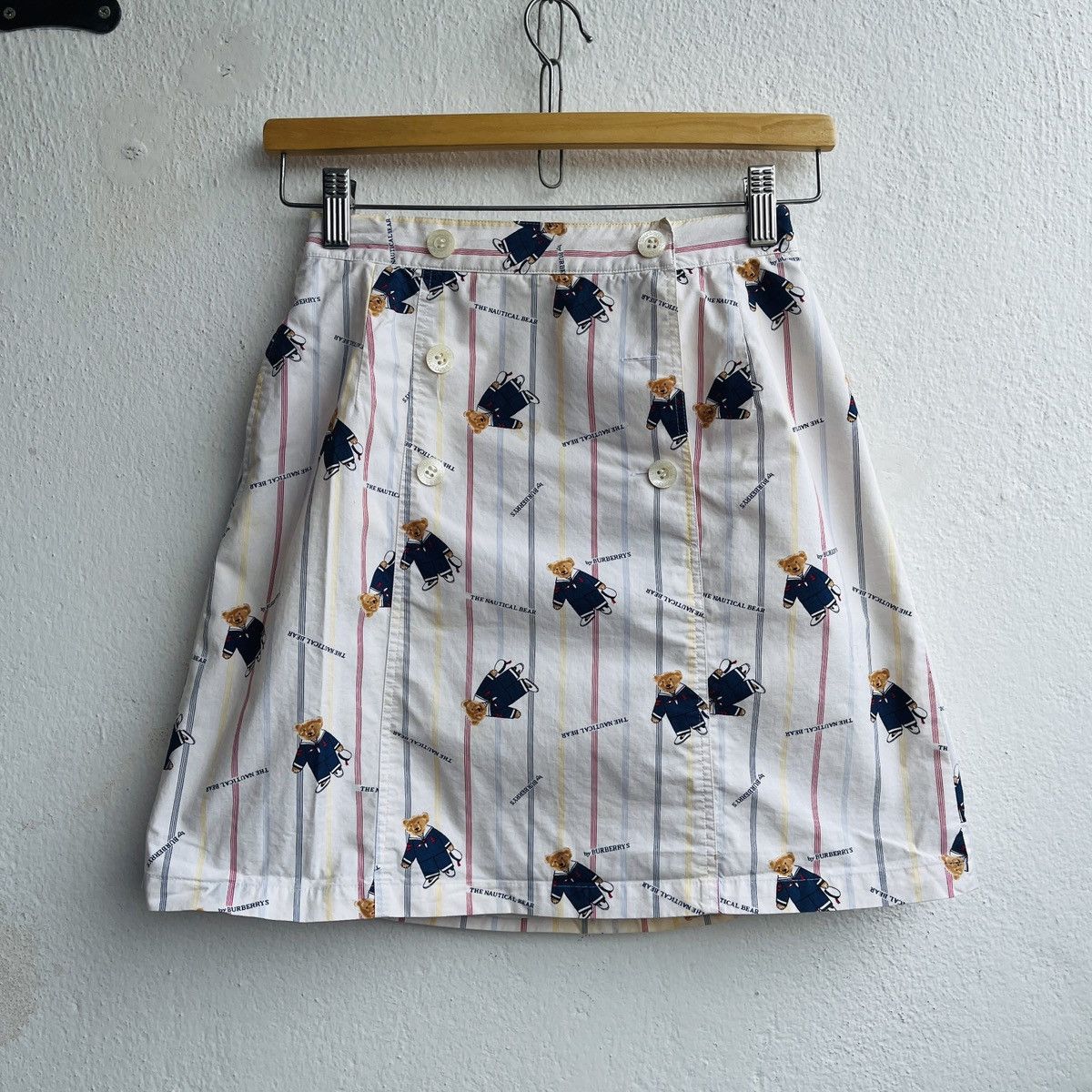 Burberry × Vintage Real Vintage Burberrys The Nautical Bear Monogram Skirts Size 26" / US 2 / IT 38 - 1 Thumbnail