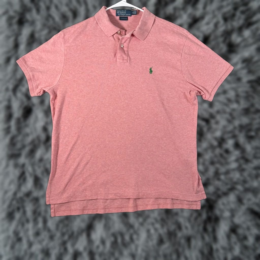 Polo Ralph Lauren VINTAGE Polo Ralph Lauren Polo Shirt Mens L Pink Custom Fit Embroidered Pony College 90s Ivy Size US L / EU 52-54 / 3 - 1 Thumbnail