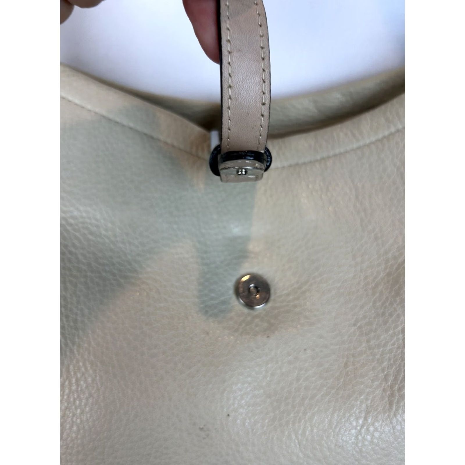 Fossil VINTAGE Fossil Leather Shoulder Bag Capsule Minimalist Ivory 3 Compartment Bag Womens Medium Size ONE SIZE - 5 Thumbnail