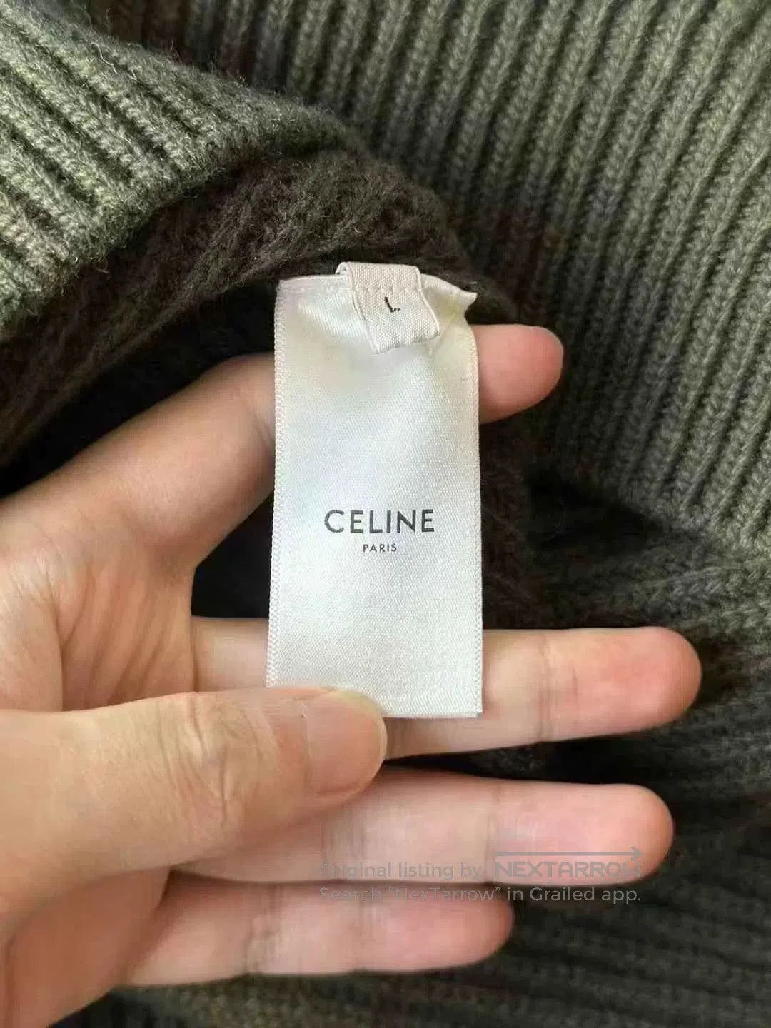 Celine celine leopard logo sweater in size large. Size L / US 10 / IT 46 - 3 Thumbnail