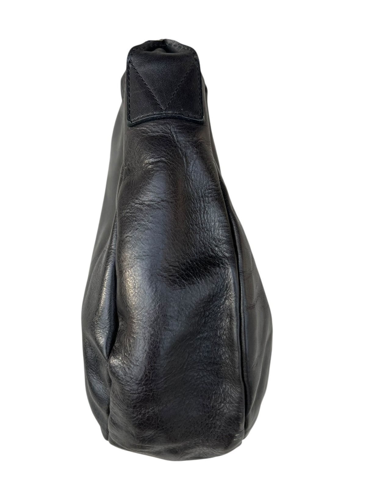 Leather B. Stuff Japan Scratches Patina Black Leather Bag Size ONE SIZE - 13 Thumbnail