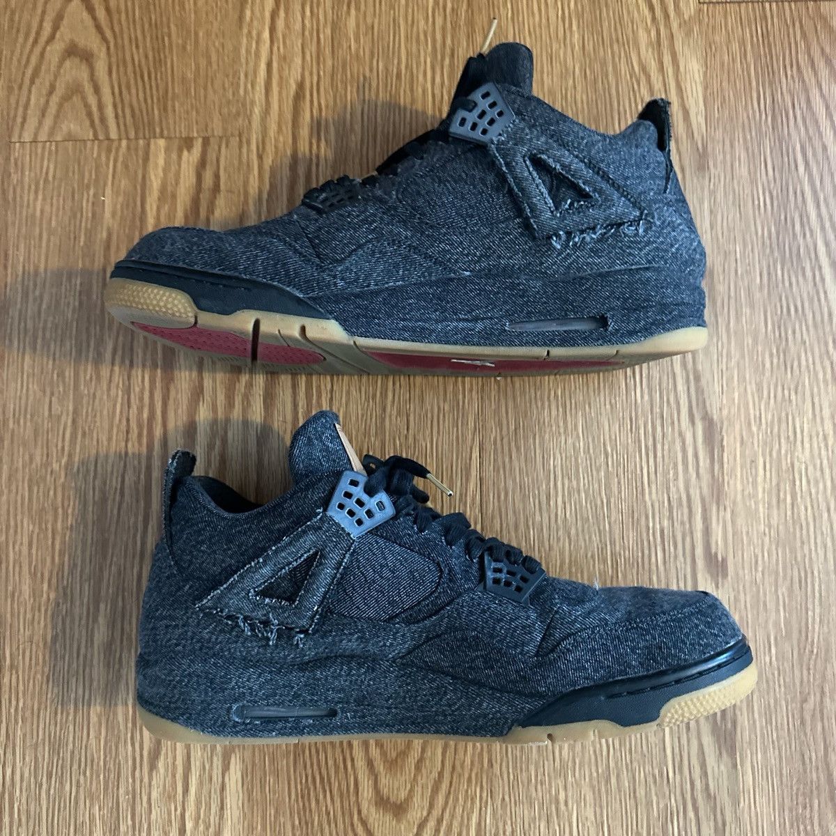 Jordan Brand Levi x air Jordan 4 black denim Size US 14 / EU 47 - 4 Thumbnail