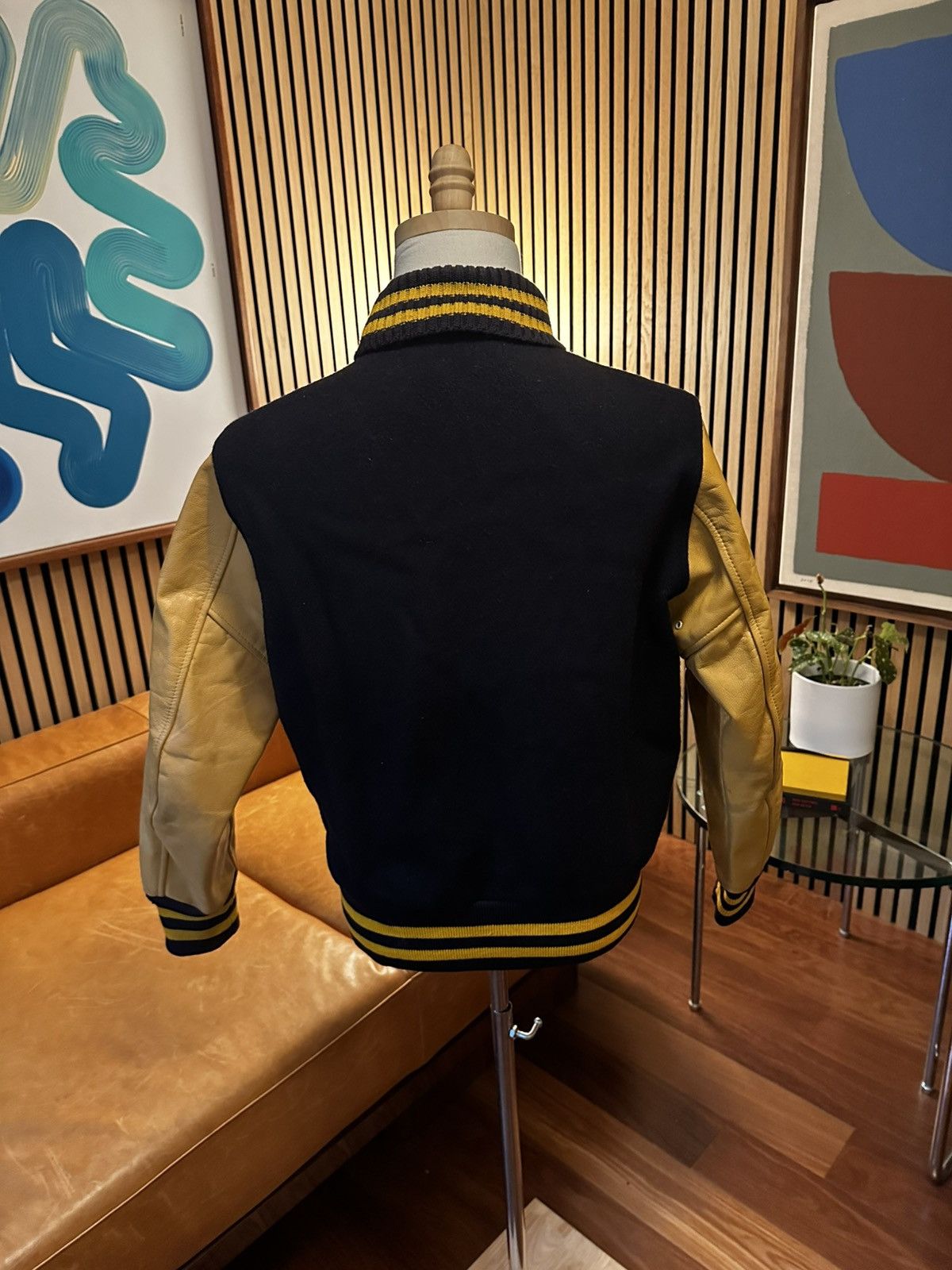 Other Vintage Leather Wool Shawl Varsity Jacket, USA made, sz.40 Size US M / EU 48-50 / 2 - 6 Thumbnail