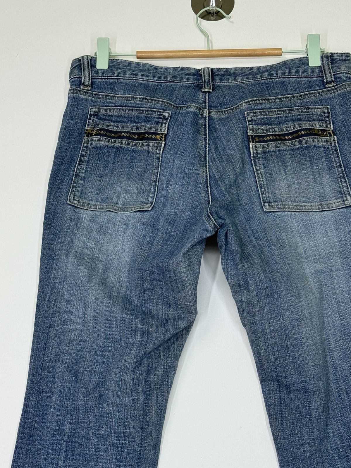 Hysteric Glamour × If Six Was Nine × Japanese Brand FLARE ORIRIN BUSH PANT BOOT CUT DISTRESSED DENIM Size US 30 / EU 46 - 11 Thumbnail