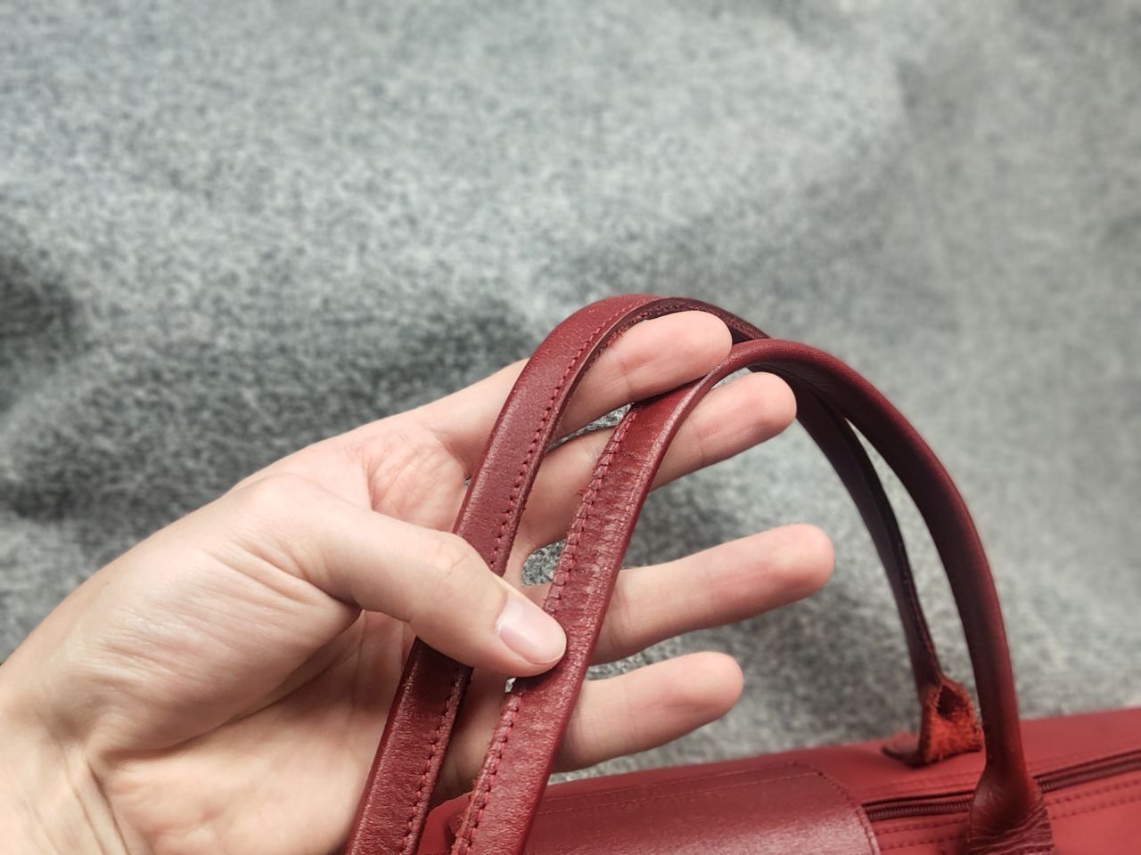 Longchamp Longchamp Le Pliage Néo wine nylon leather tote bag Handbag Size ONE SIZE - 21 Thumbnail