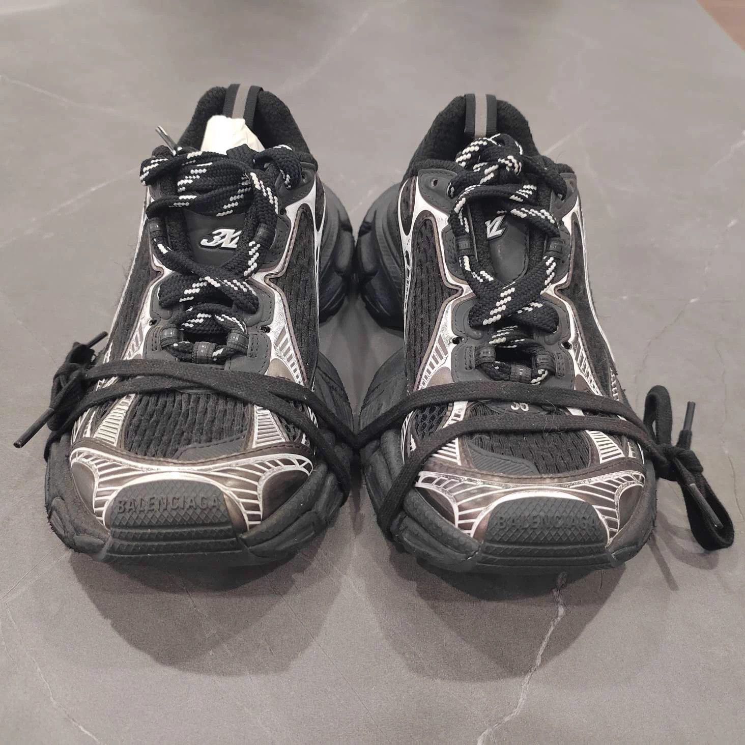 Balenciaga BALENCIAGA 3XL Black Silver Size 36 Size US 5.5 / IT 35.5 - 8 Thumbnail