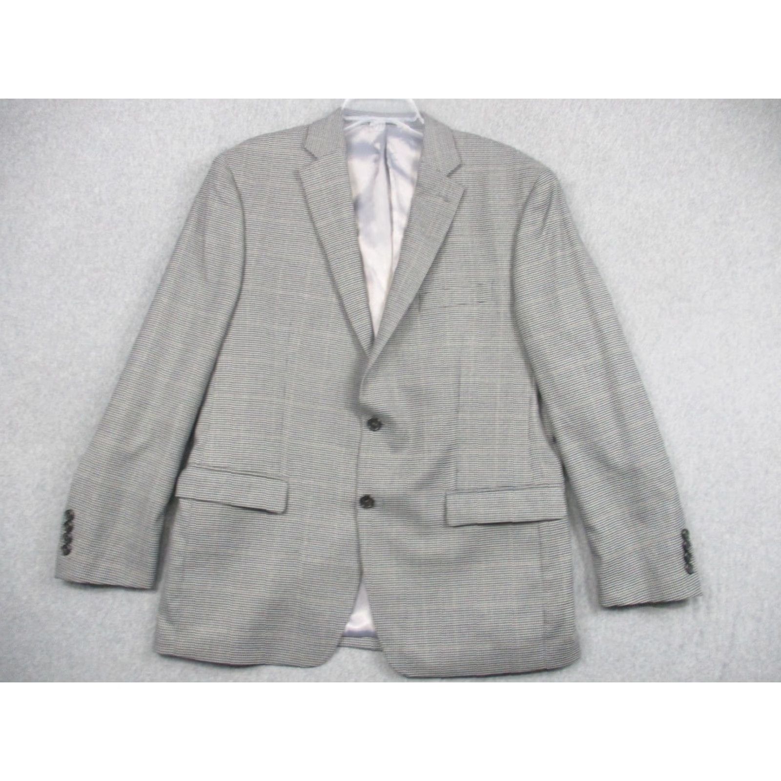 Ralph Lauren Lauren Ralph Lauren Blazer Mens 42R Gray Check Two Button Sport Coat Jacket Size 42R - 2 Thumbnail