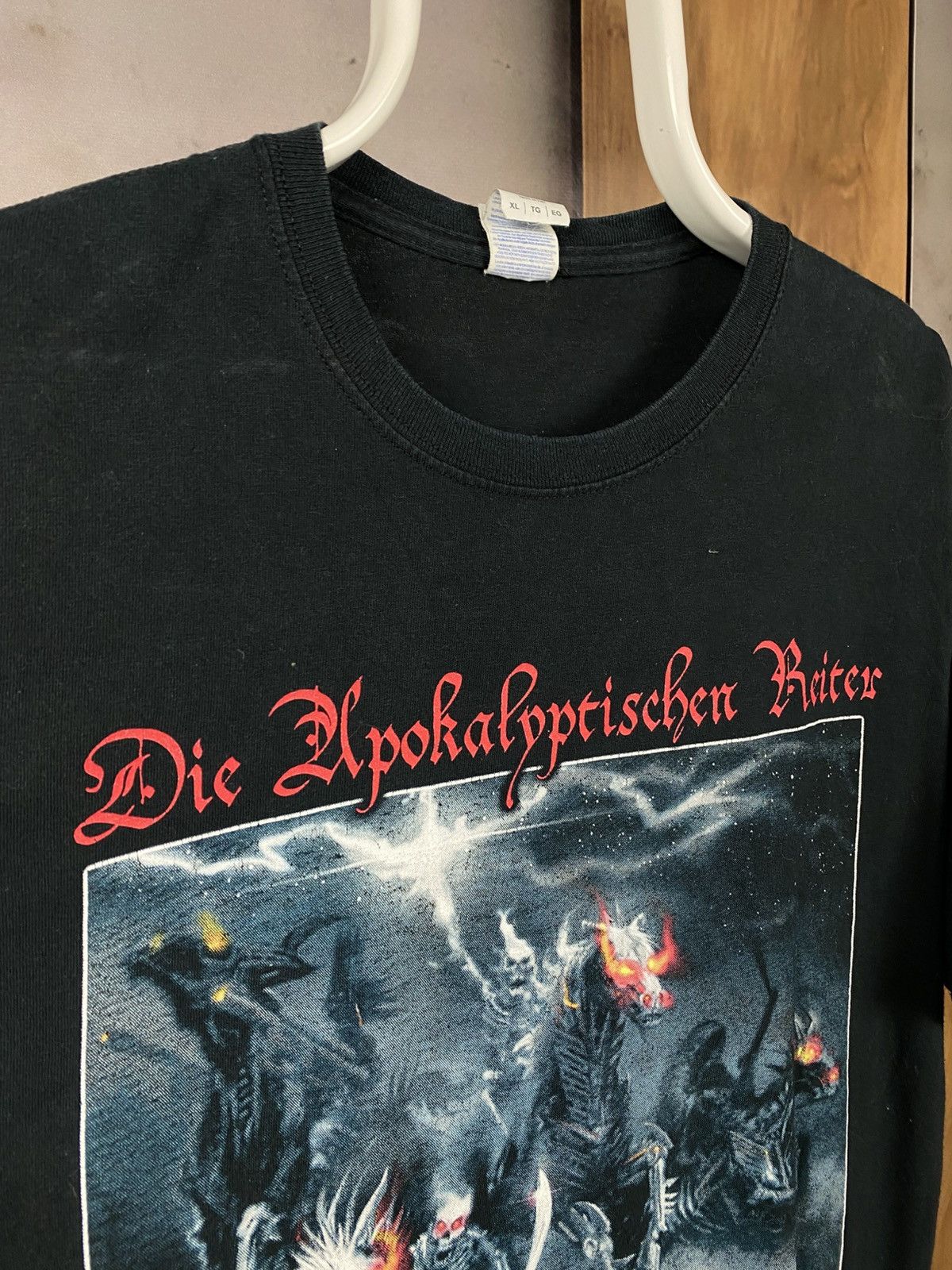Band Tees 🎸Vintage T-Shirt Die Apokalyptischen Reiter Metal Rock Tee🎸 Size US XL / EU 56 / 4 - 6 Thumbnail