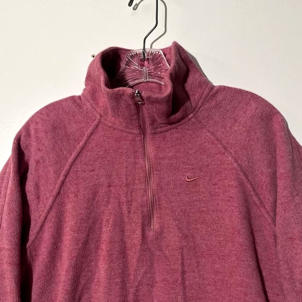 Nike Nike Berry Red Athletic Active Training Quarter Zip Pullover Sweater Women M Size M / US 6-8 / IT 42-44 - 2 Thumbnail