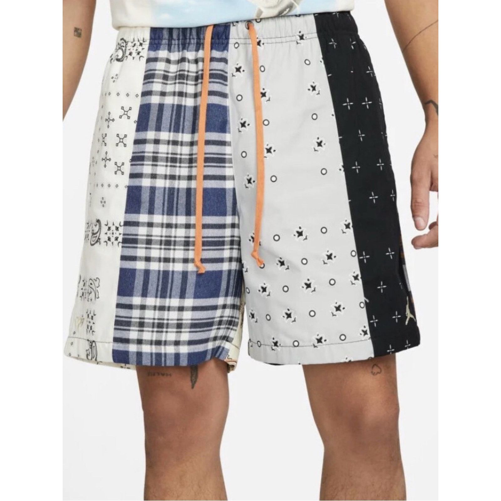 Nike AIR JORDAN Cashew Plaid Streetwear Patchwork Shorts XXL Size US 44 / EU 60 - 1 Thumbnail