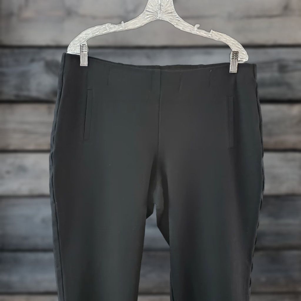 Vintage MAC Womens Anna Pants 16 Black Mid Rise Dress Pants Regular Inseam 29.5in 40 US Solid Polyamide Brand MAC Men's? Women’s Size 38" / US 16 / IT 52 - 1 Thumbnail