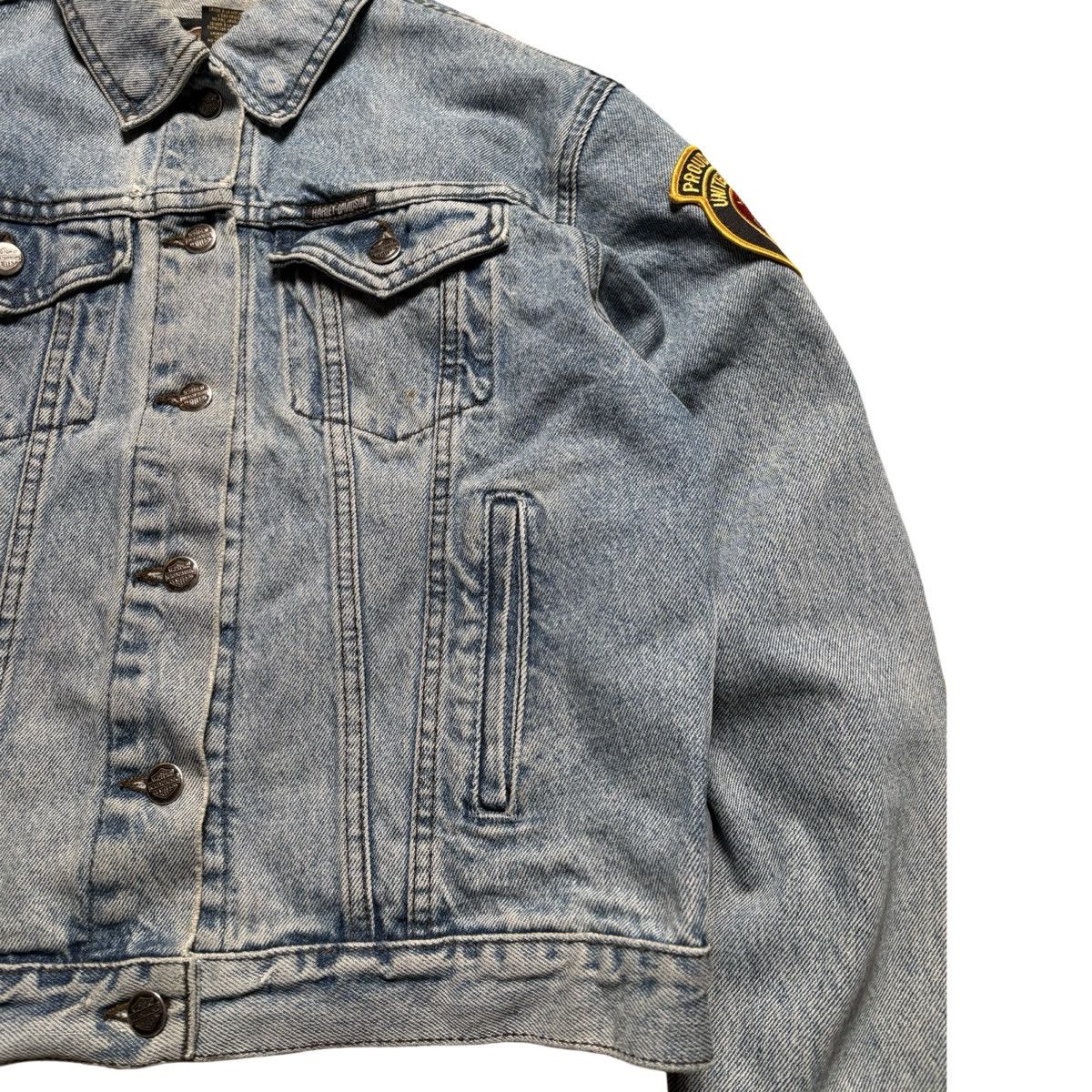 Harley Davidson Vintage Harley Davidson Light Wash Jean Jacket Women's M Size M / US 6-8 / IT 42-44 - 2 Thumbnail