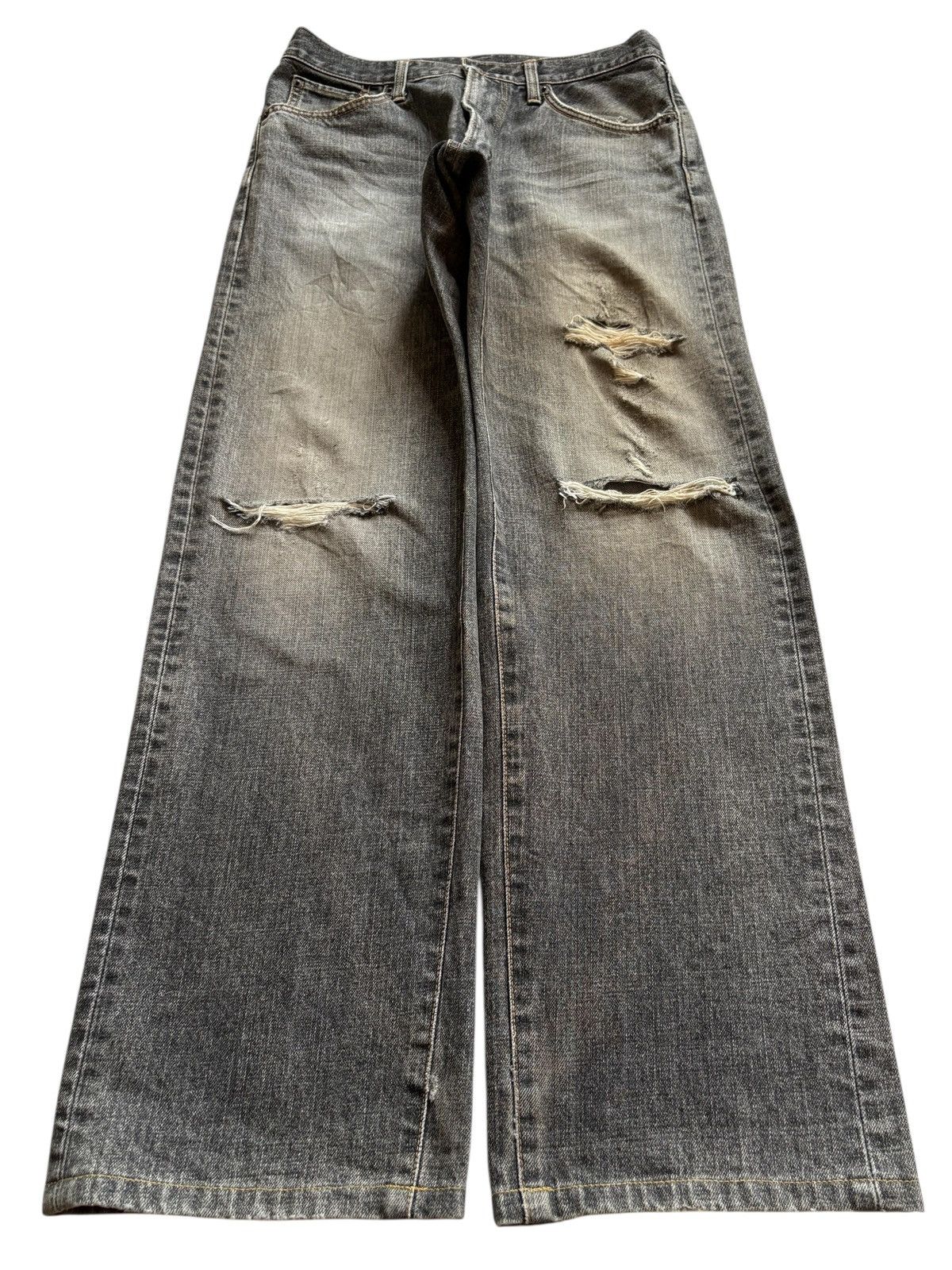 Edwin × Japanese Brand × Kapital Exclusive Vintage Edwin Mud Wash Distressed Rip Baggy Jean Size US 30 / EU 46 - 1 Thumbnail