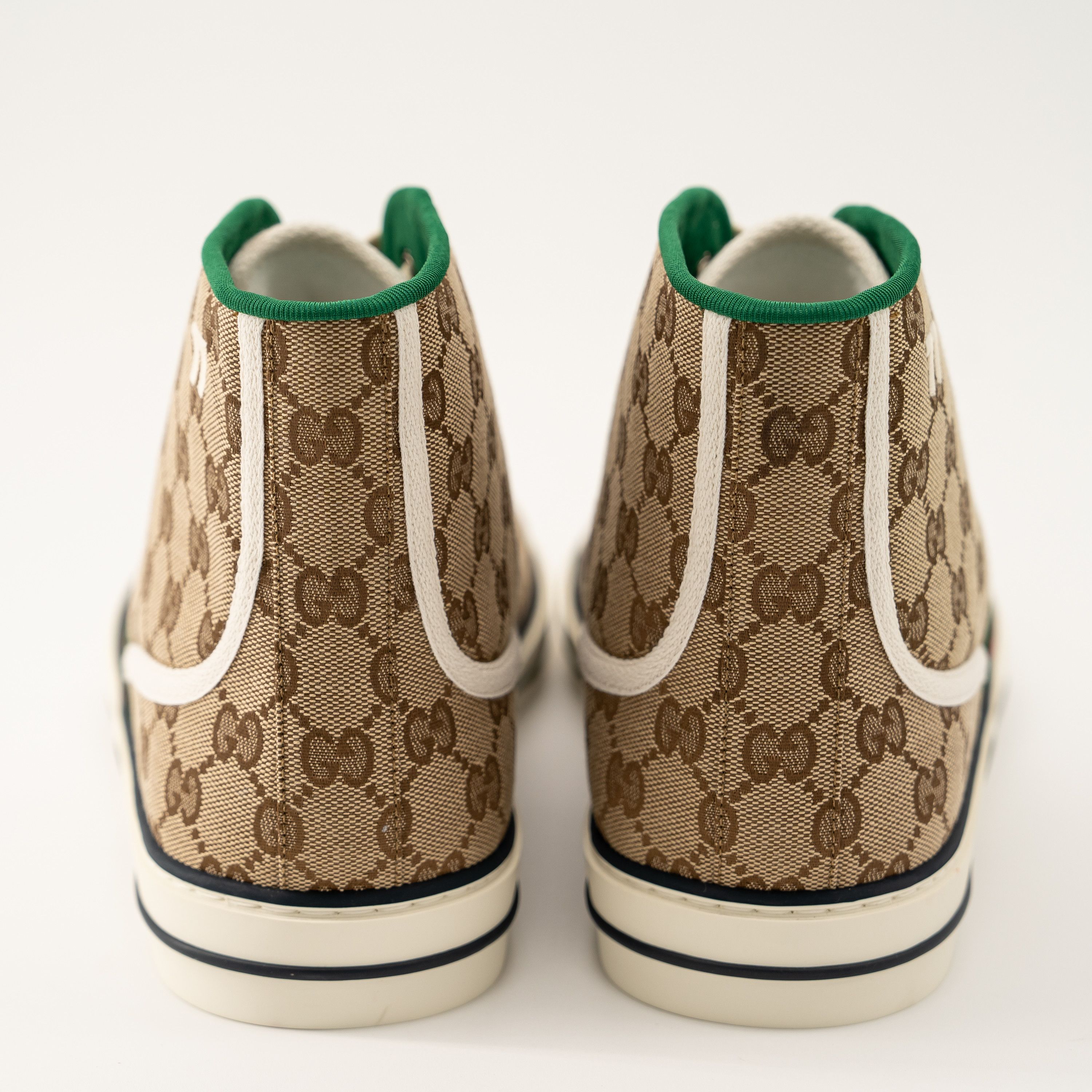 Gucci 13G 13.5 US Gucci GG Canvas Tennis 1977 Beige Hight Top Size US 14 / EU 47 - 5 Thumbnail