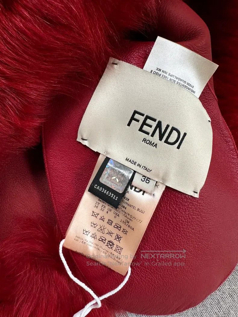 Fendi Fendi Red Fur Lined Vest Double-Sided Wear Jacket Size XXS / US 00 / IT 34 - 6 Thumbnail