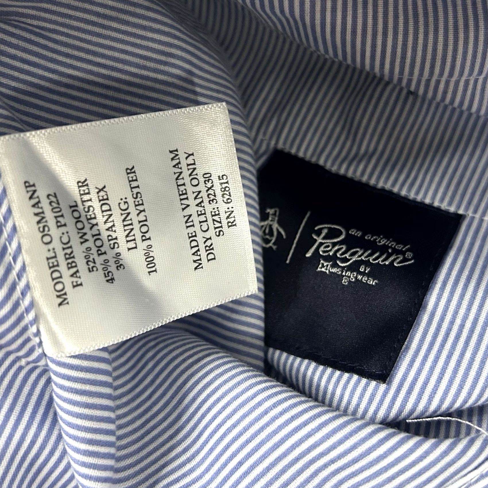 Original Penguin Original Penguin Pants Gray Wool Blend Flat Front Dress 32x28 Mens Formal Size US 32 / EU 48 - 3 Thumbnail