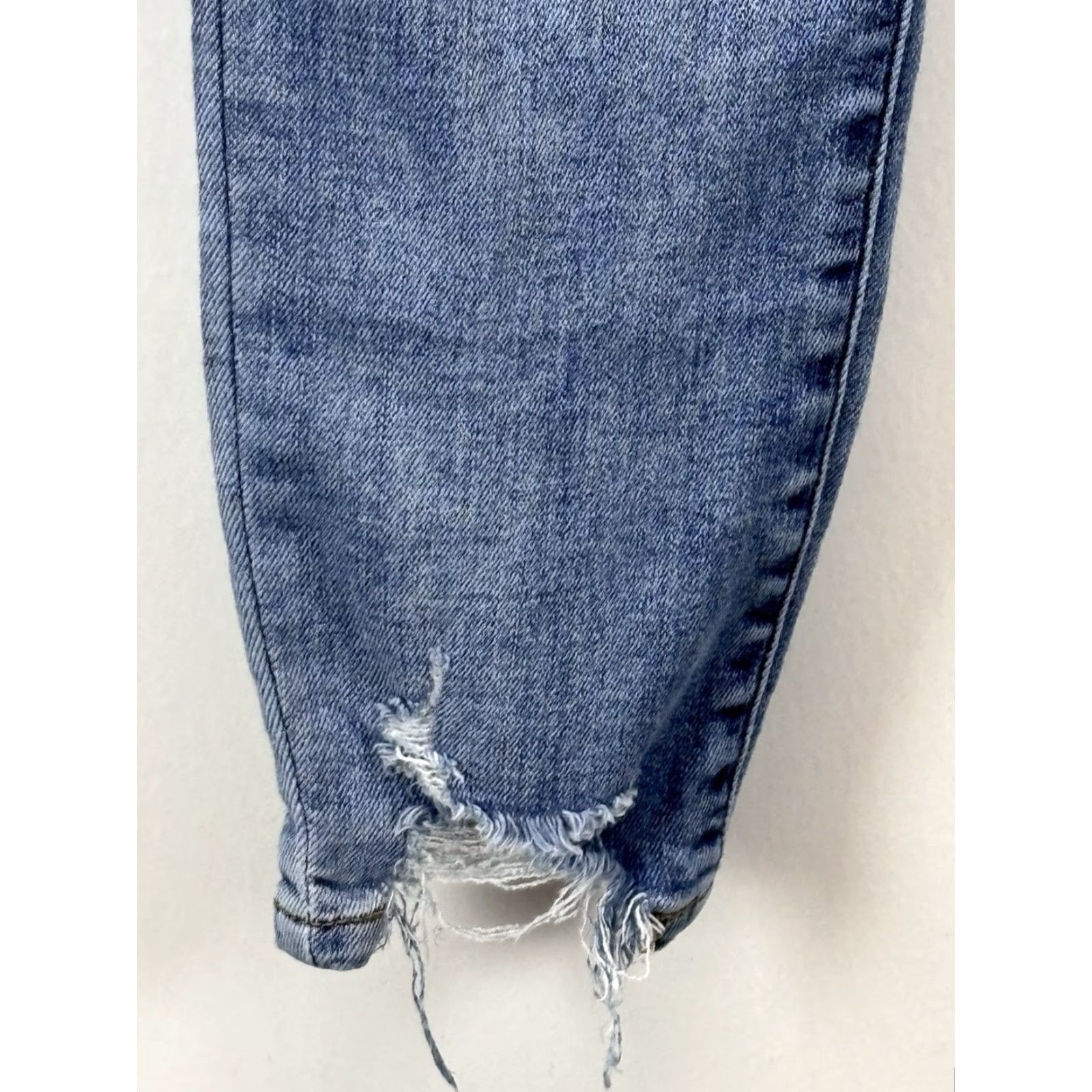 Vintage JUDY BLUE Skinny Jeans 31 Hi Rise Distressed Stretch Womens Blue Size 13 Size 24" / US 00 / IT 34 - 6 Thumbnail