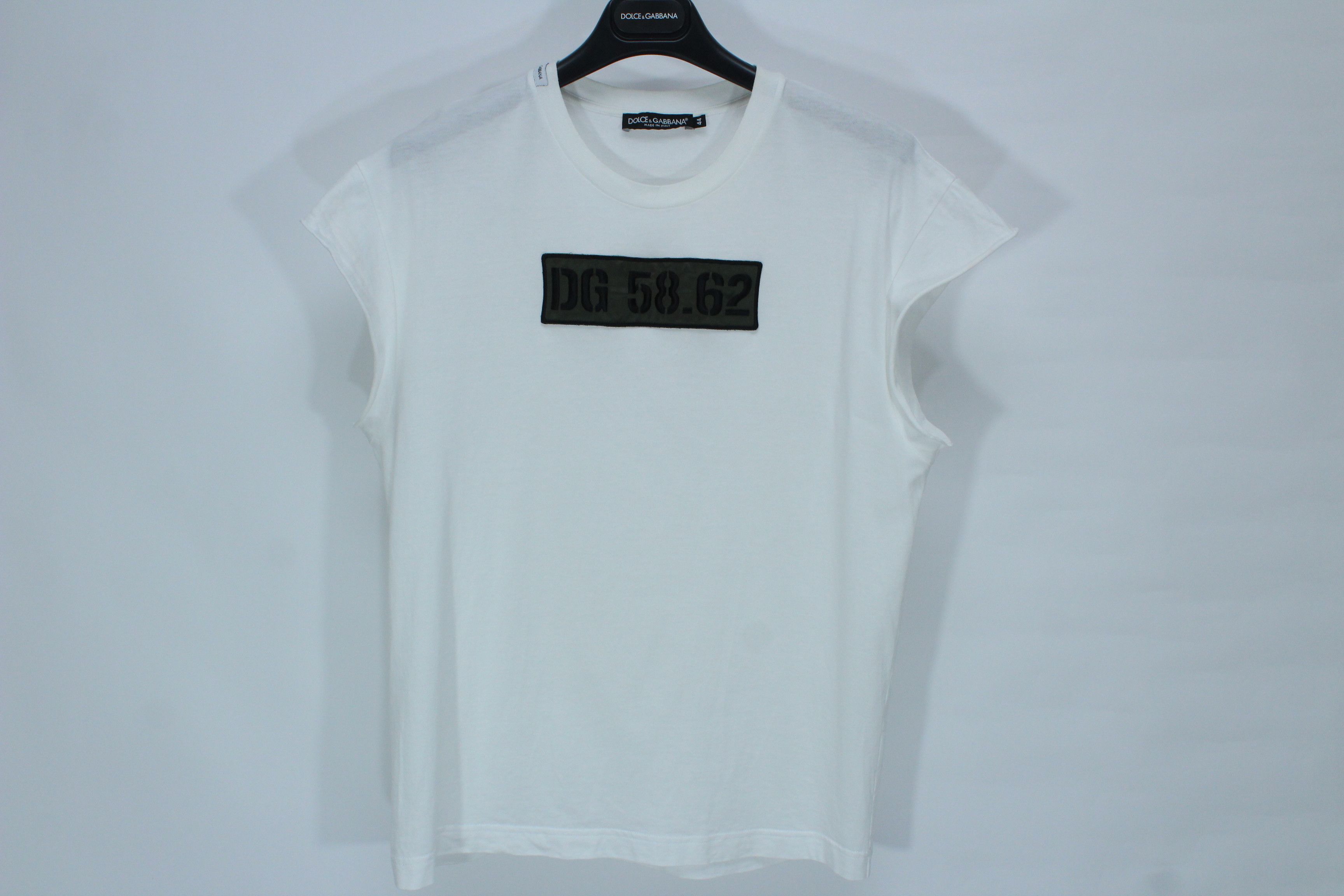Dolce & Gabbana Dolce & Gabbana White DG 58.62 Patch T-Shirt Size US S / EU 44-46 / 1 - 4 Thumbnail