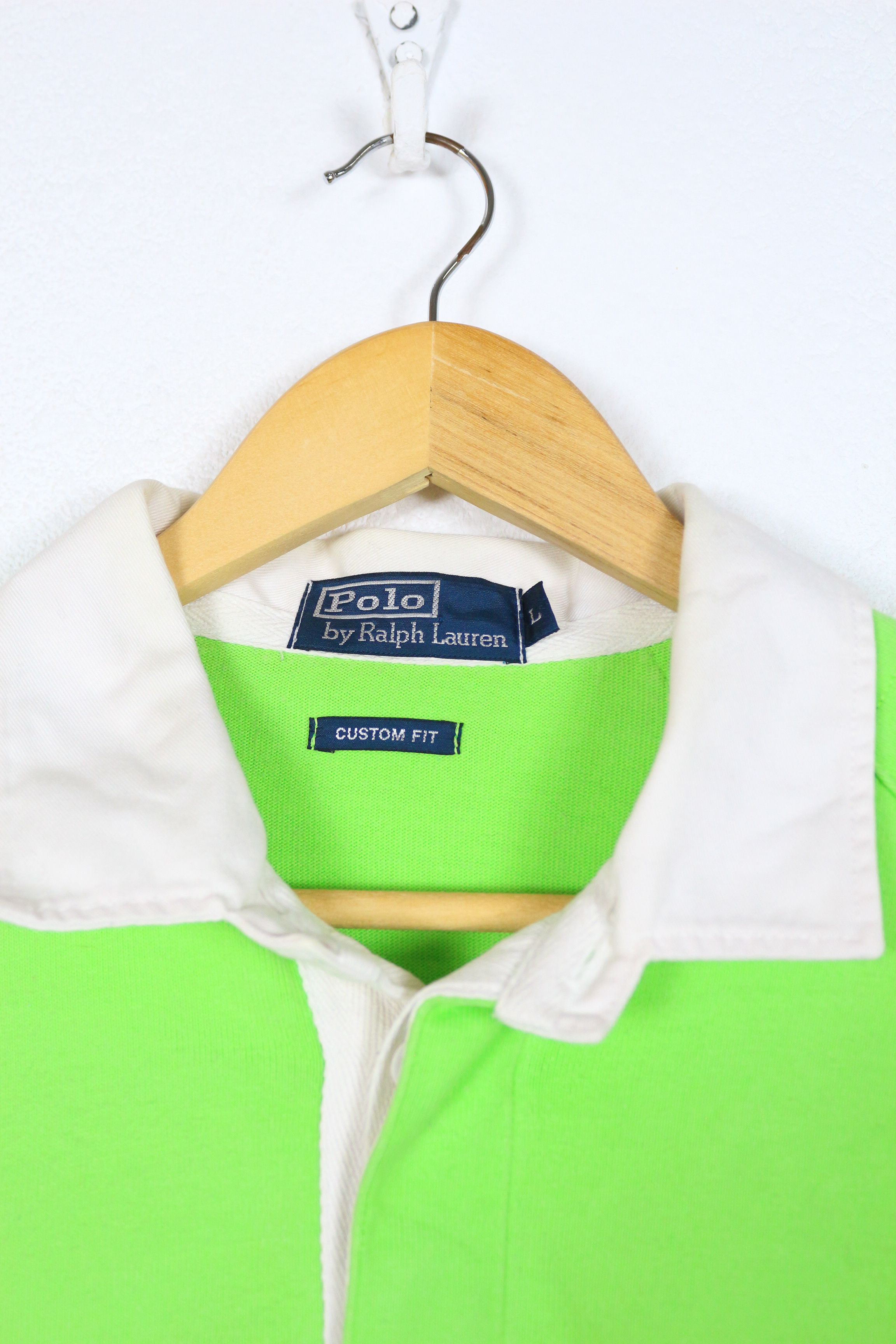 Rugby Ralph Lauren Vintage Polo Ralph Lauren Logo Rugby Polo Shirt Green Size US L / EU 52-54 / 3 - 3 Thumbnail