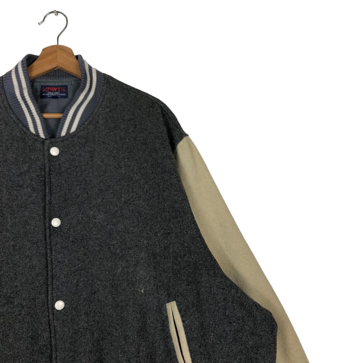 Edwin 🔥VINTAGE VARSITY WOOL JACKET EDWIN ISSEY MIYAKE JAPAN Size US L / EU 52-54 / 3 - 6 Thumbnail