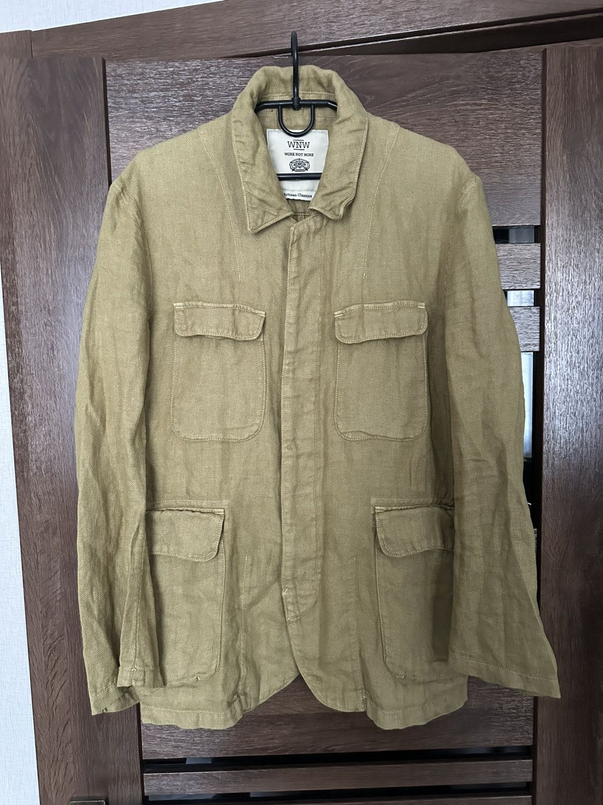 Japanese Brand Work Not Work Artisan Classics Japan Linen Jacket Size US L / EU 52-54 / 3 - 3 Thumbnail