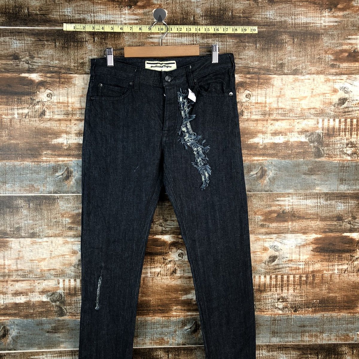 Andrea Pompilio Onitsuka Tiger x Andrea Pompilio Distressed Denim Pant #2446 Size US 29 - 11 Thumbnail