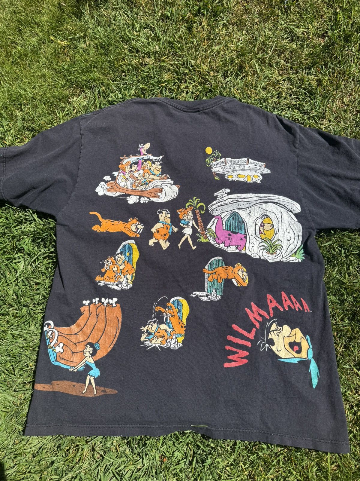 Vintage 1994 Vintage Flintstones all over print Size US XL / EU 56 / 4 - 2 Thumbnail