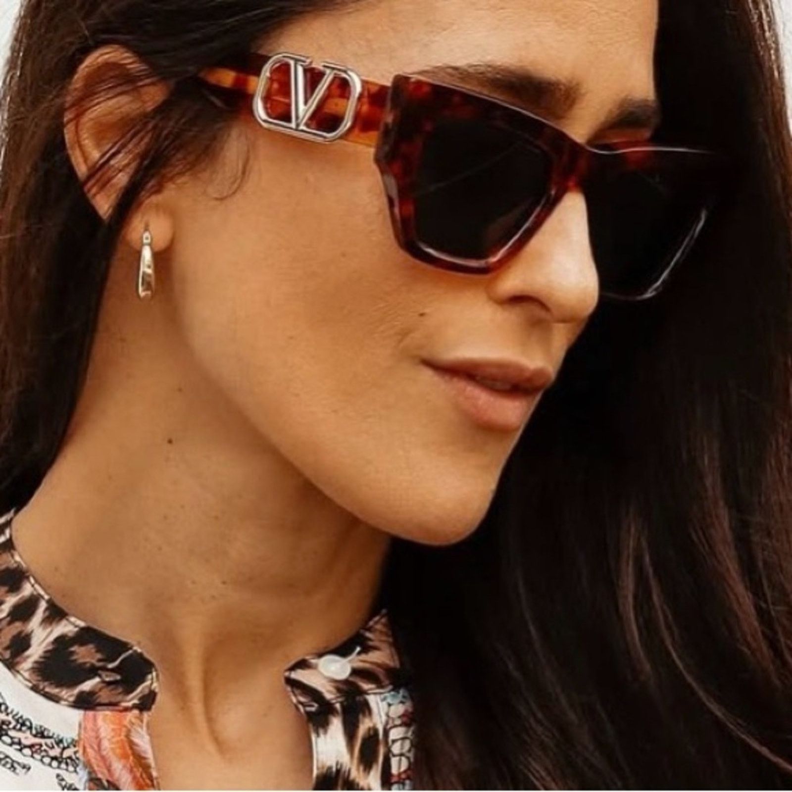 Valentino New Valentino Tortoise Sunglasses V SETTE VLS 166B Authentic Size ONE SIZE - 2 Thumbnail