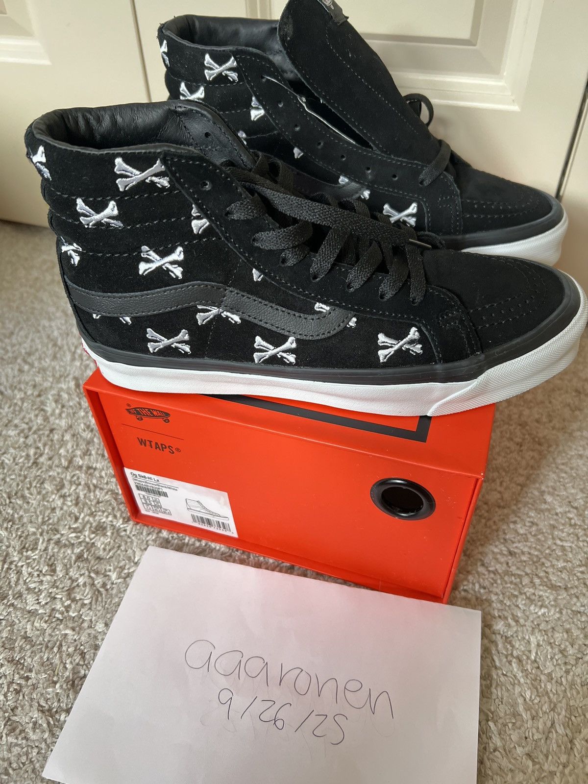 Vans × Wtaps Vans x WTAPS Black Bones OG Sk8-Hi Size US 8 / EU 41 - 1 Thumbnail