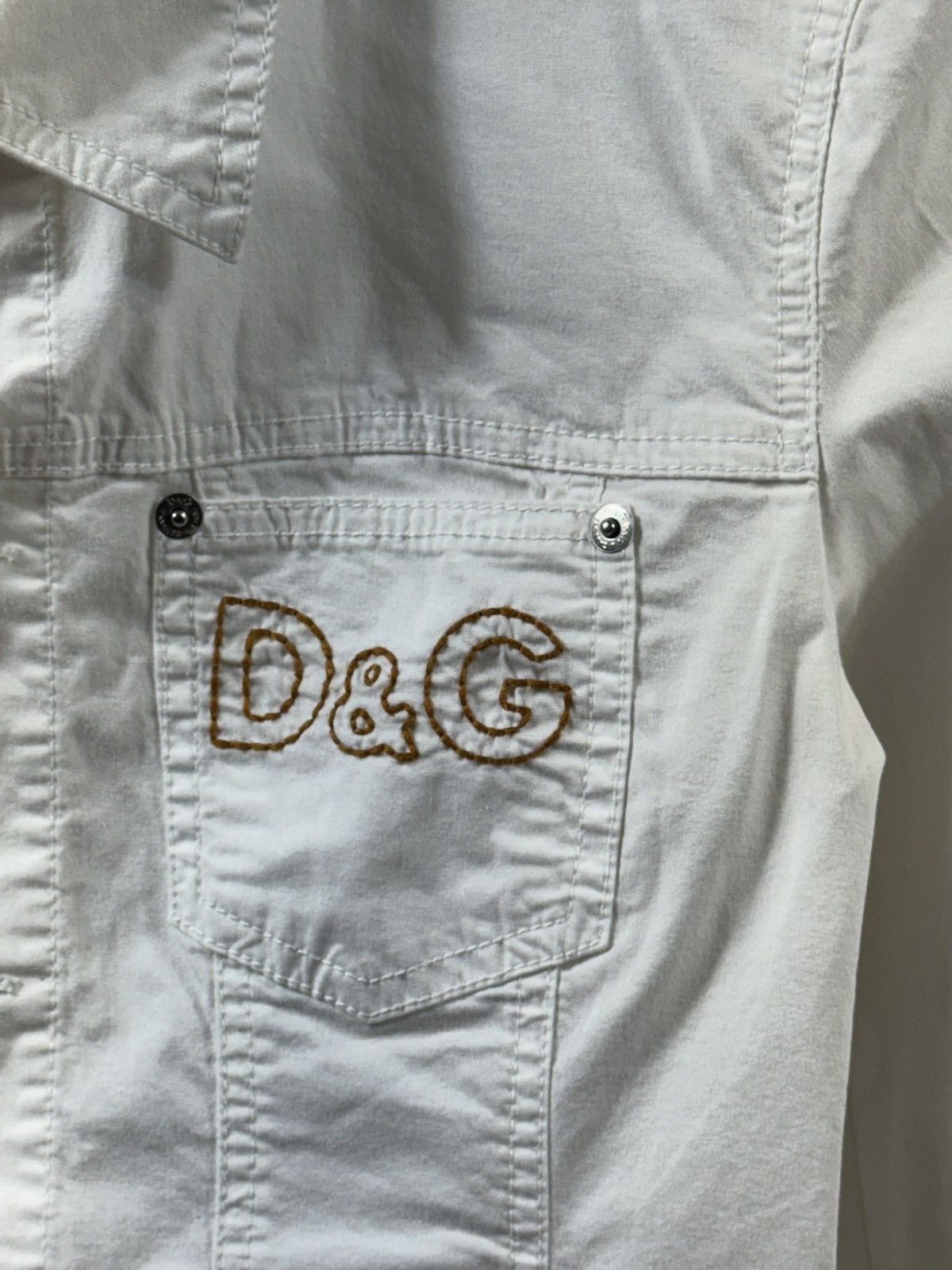 Dolce & Gabbana Dolce Gabbana Ivory Denim Jacket Size XS / US 0-2 / IT 36-38 - 4 Thumbnail
