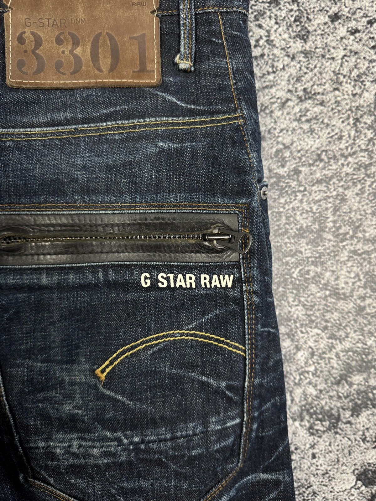 G-Star G-Star RAW 3D Denim Riley Loose Tapered Distressed Jeans Size US 30 / EU 46 - 17 Thumbnail