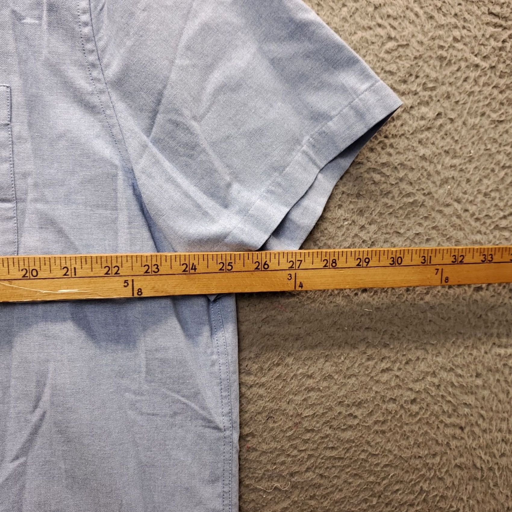 Vintage Paul Jones Shirt Mens 2XL Blue Short Sleeve Travel Oxford Button Up Size US XXL / EU 58 / 5 - 4 Thumbnail