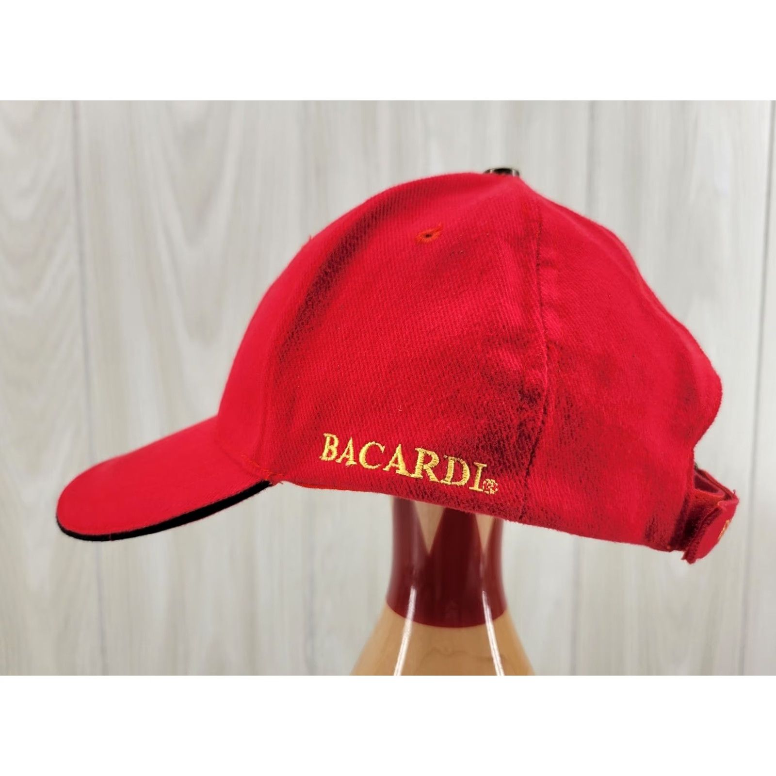 Logo 7 BACARDÍ Hat Cap Red Strapback Adjustable Embroidered Logo Cotton Baseball Cap Men One Size Red Certificate Vintage: No Size ONE SIZE - 7 Thumbnail