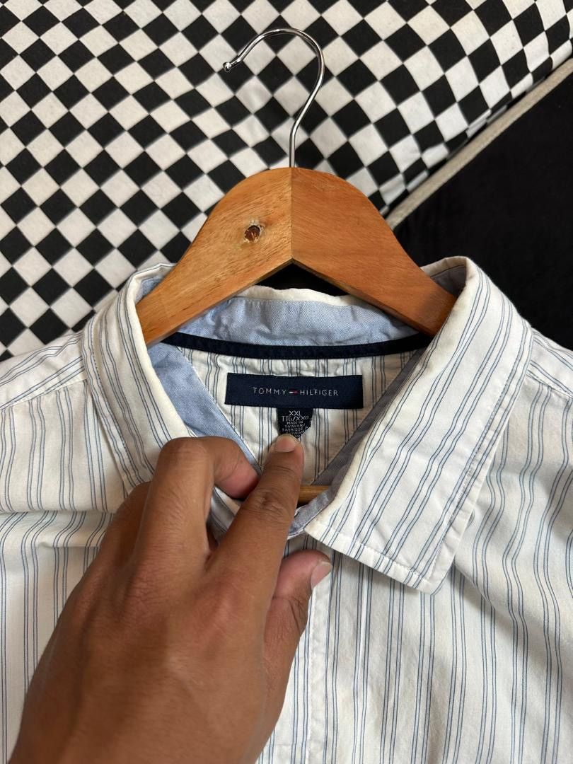 Designer × Tommy Hilfiger TOMMY HILFIGER BUTTON UP SHIRT Size US XXL / EU 58 / 5 - 2 Thumbnail