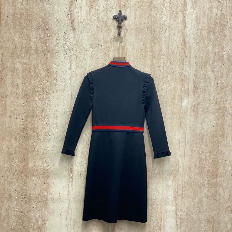 Gucci Gucci Black bow ruffled zipper dress 2505-Nextarrow Size S / US 4 / IT 40 - 2 Thumbnail