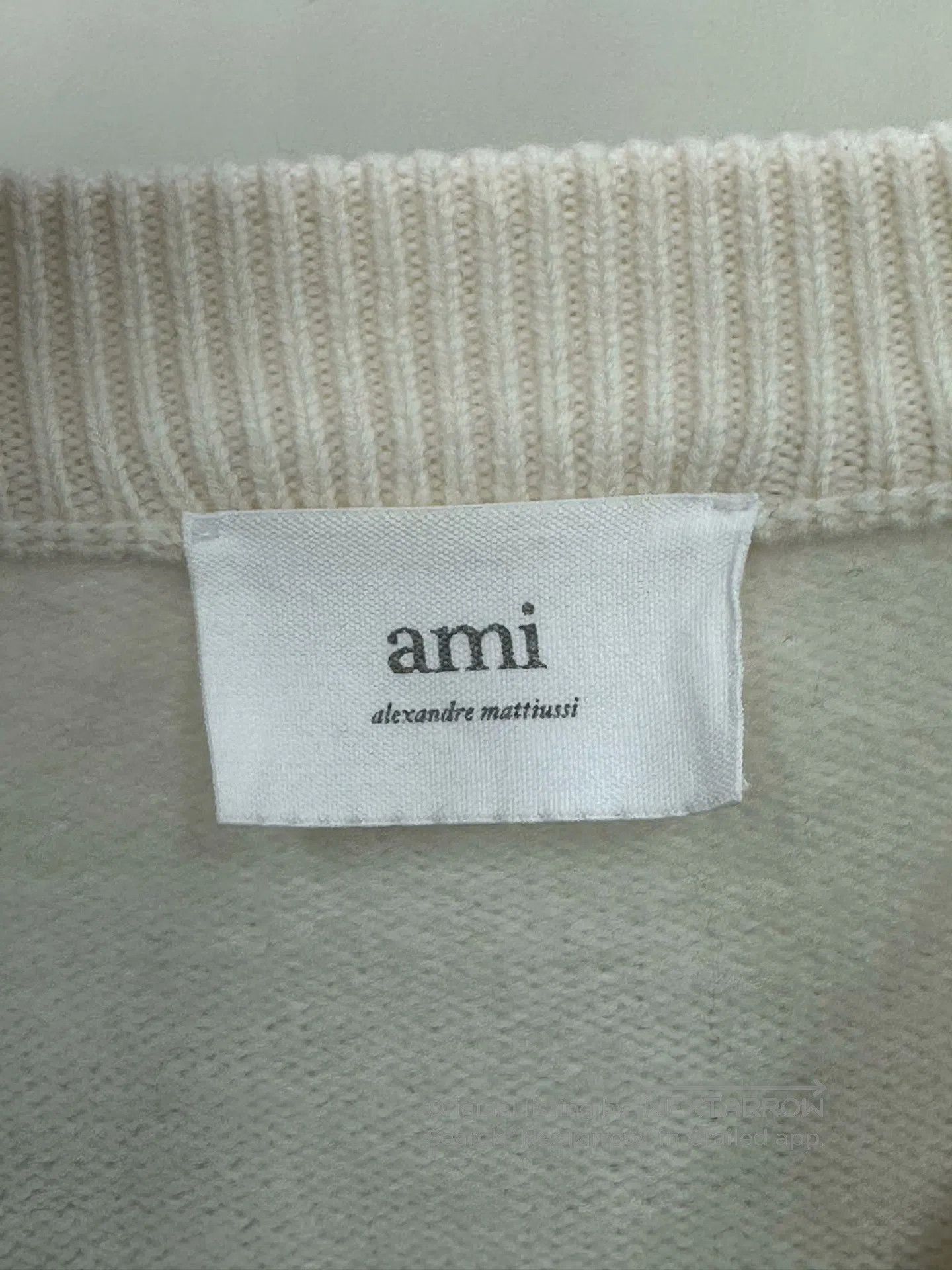 AMI Ami White Heart Jacquard Logo Knit Cardigan Jacket| Size S / US 4 / IT 40 - 3 Thumbnail