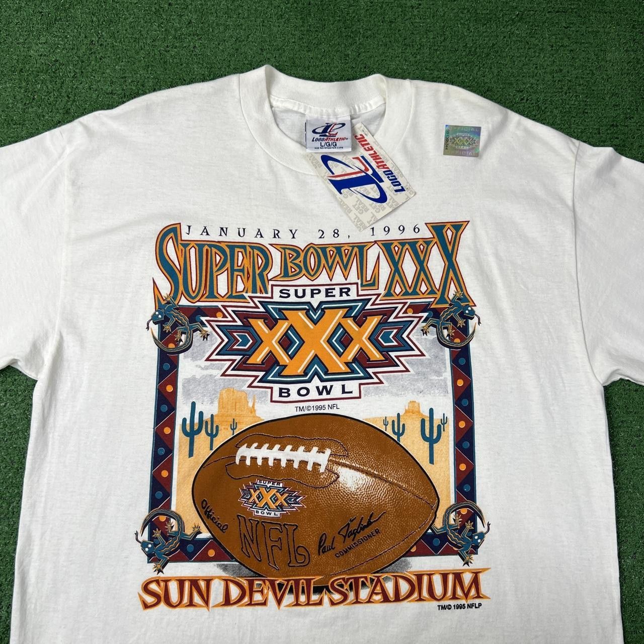 Logo Athletic × Vintage VTG DS 1995 Superbowl XXX T-shirt Cowboys vs. Steelers Size US L / EU 52-54 / 3 - 1 Thumbnail