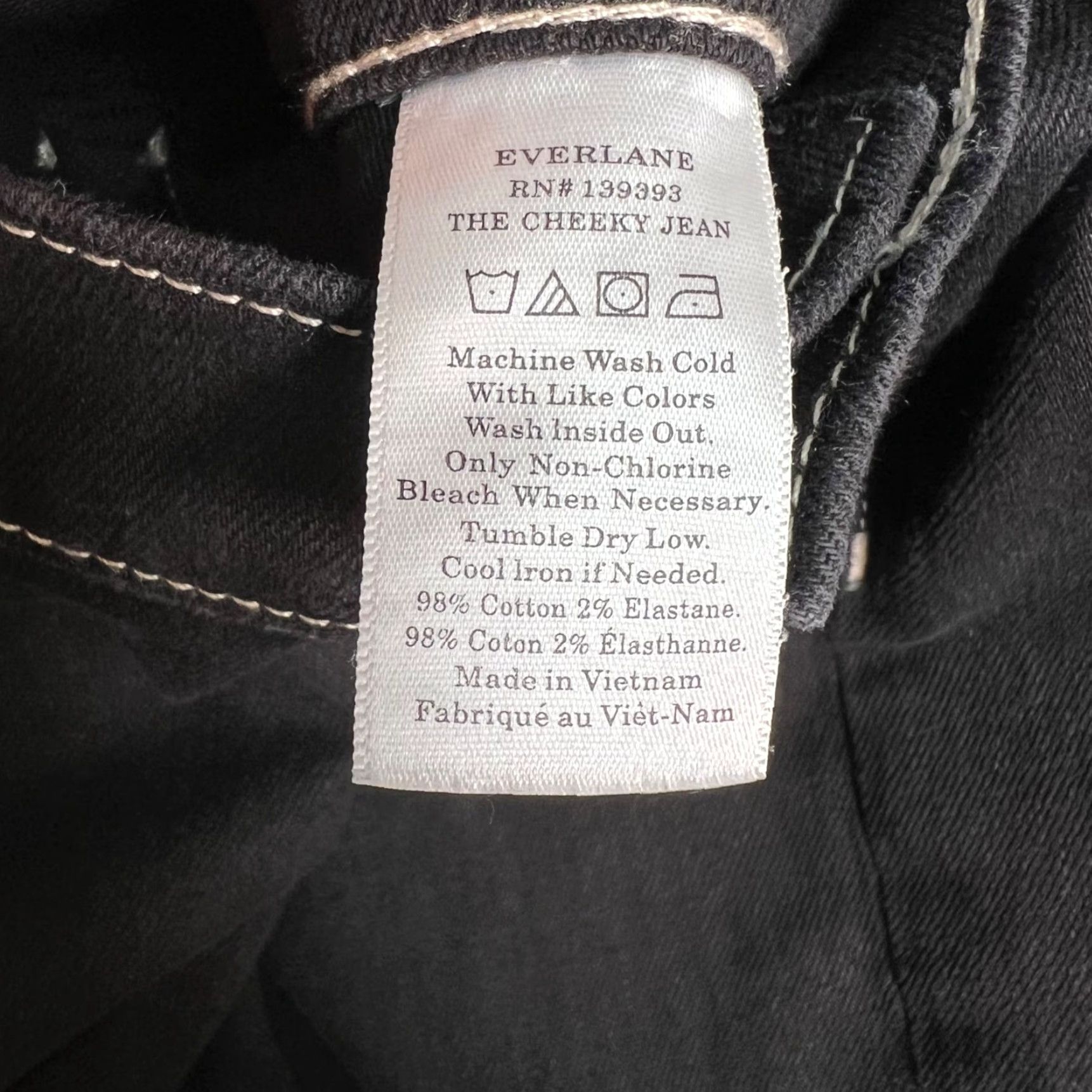 Everlane Everlane Jeans Women 30 Black Dark Wash Cropped High-Rise 5-Pocket Denim Inseam 26 Size 30" / US 8 / IT 44 - 4 Thumbnail