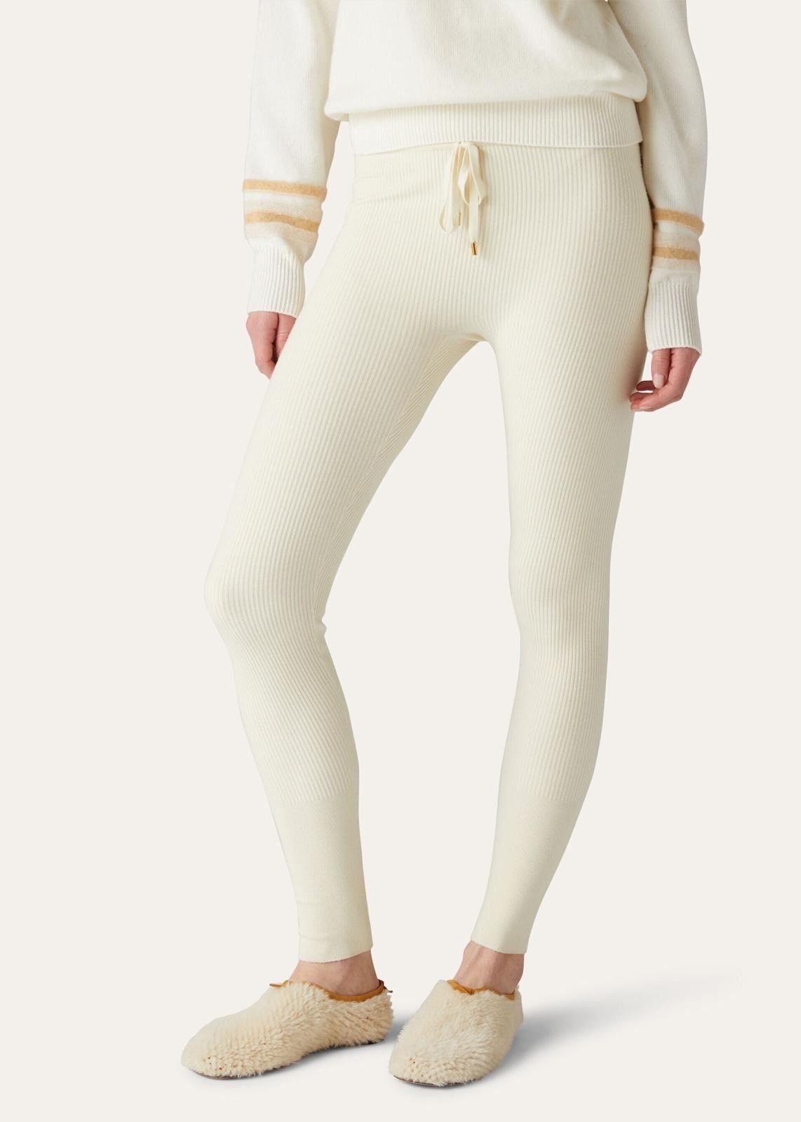 Loro Piana o1srvl11e0125 Diavolezza Virgin Wool Leggings in White Size 28" / US 6 / IT 42 - 4 Thumbnail