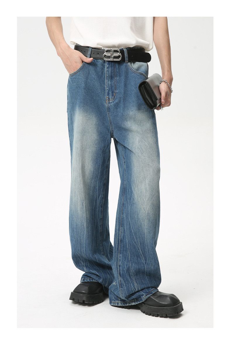 Japanese Brand × Jean Lightning pattern design straight jeans casual Size US 32 / EU 48 - 3 Thumbnail