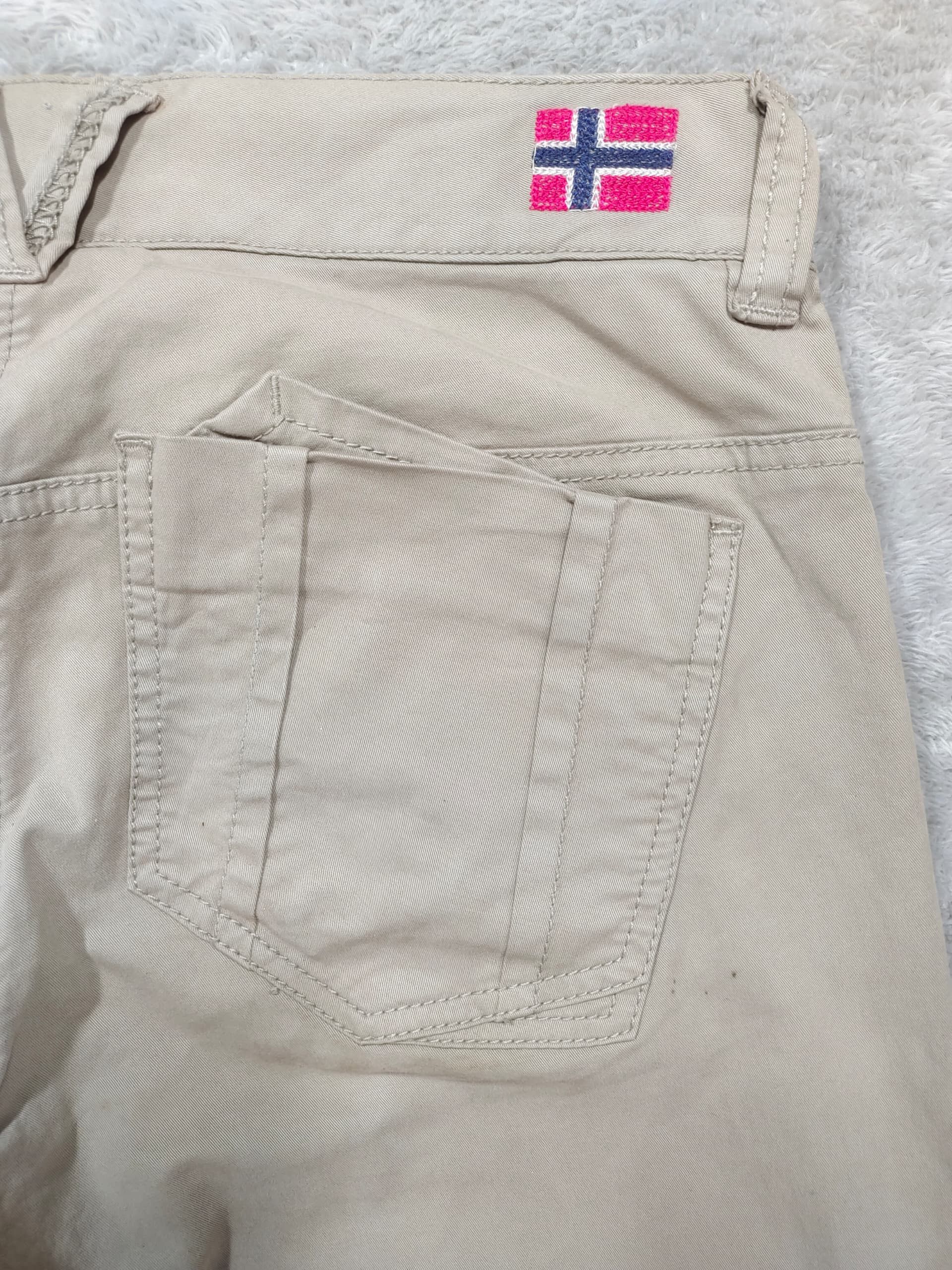 Napapijri NAPAPIJRI BEIGE CREAM TROUSERS JEANS Size 32" / US 10 / IT 46 - 3 Thumbnail
