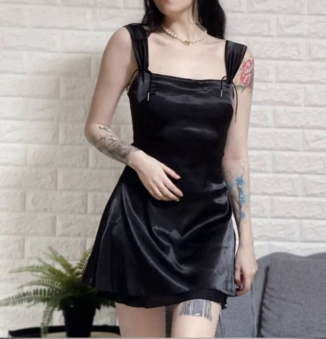 Japanese Brand Sleeveless Black Goth Y2K Mini Dresses Size S / US 4 / IT 40 - 6 Thumbnail