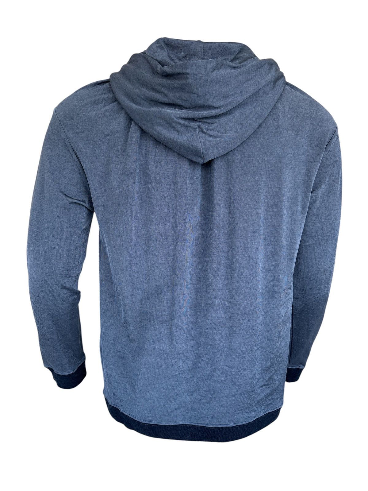Maison Margiela AW19 Metallic Blue Hooded Top Size US S / EU 44-46 / 1 - 6 Thumbnail