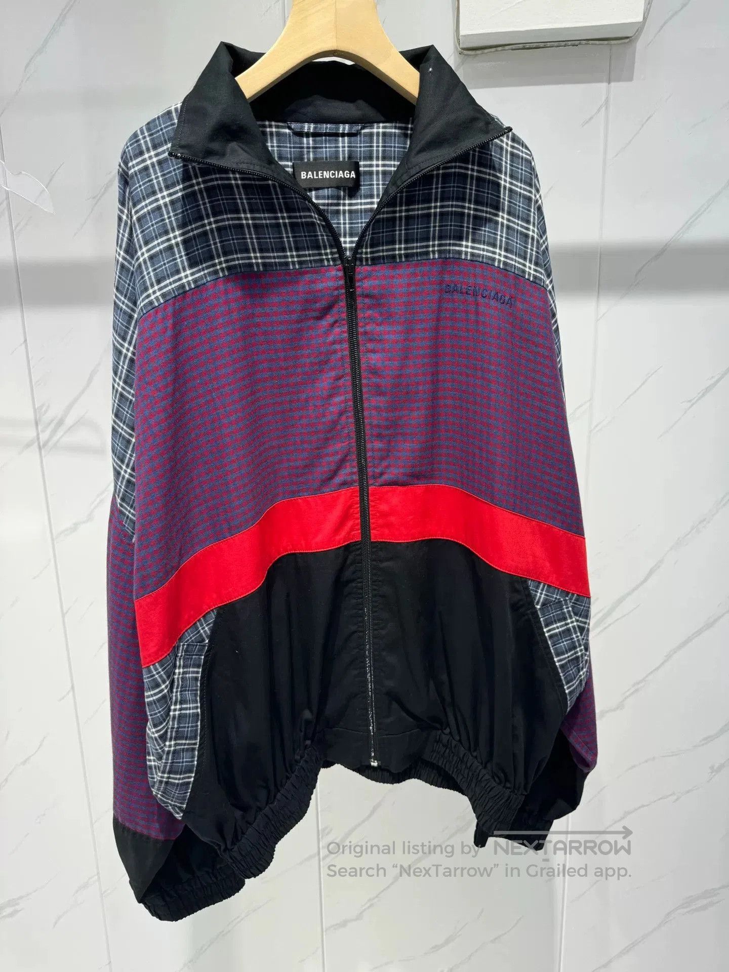 Balenciaga Balenciaga Checkered Patchwork Windbreaker. Size US S / EU 44-46 / 1 - 1 Thumbnail