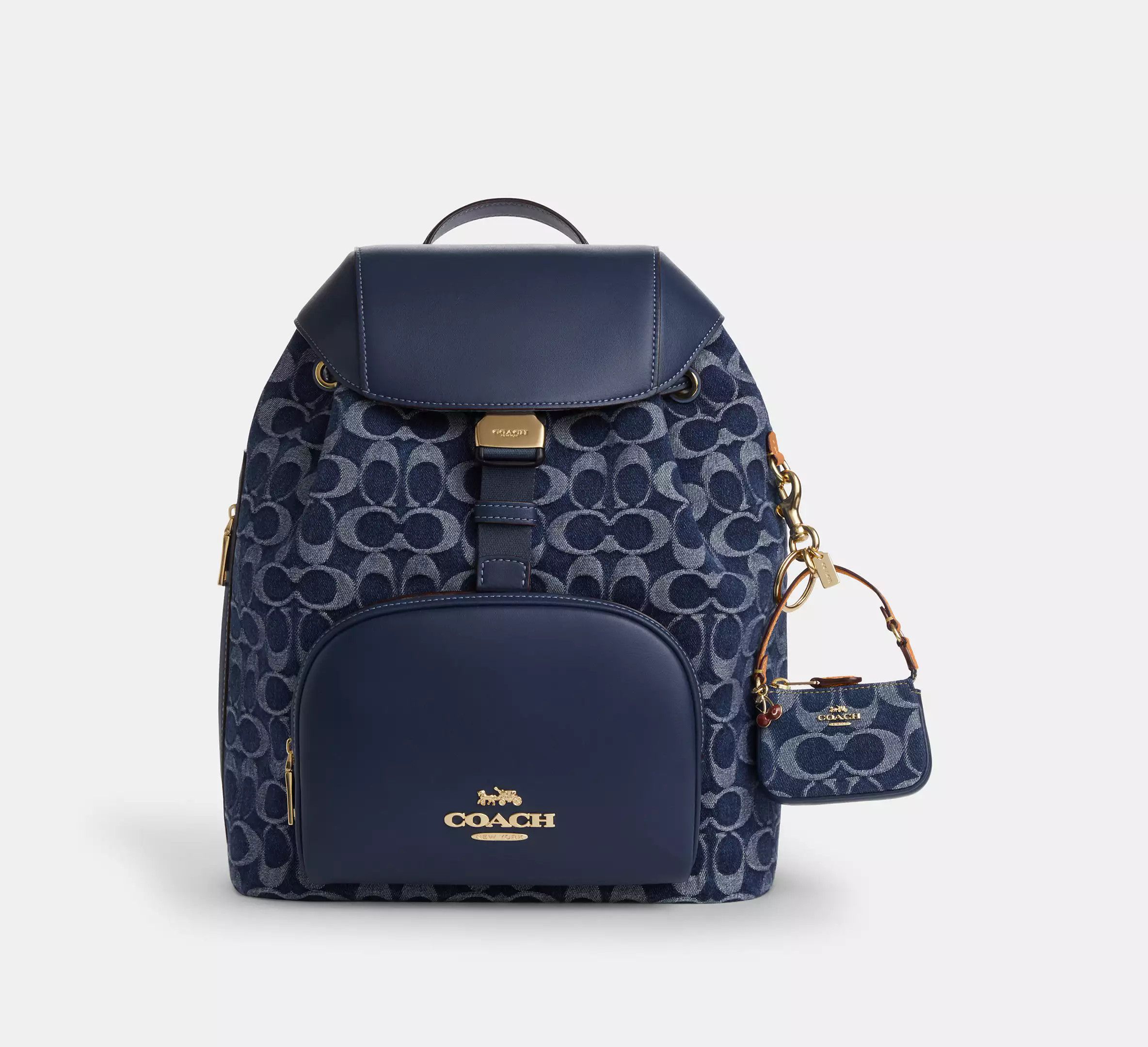 Coach Mini Nolita Bag Charm In Signature Denim CZ085 Size ONE SIZE - 5 Thumbnail